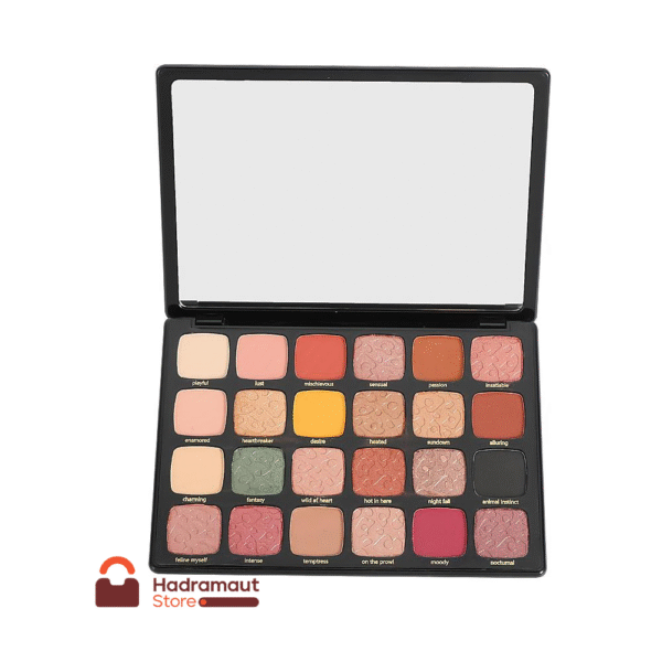 باليت مكياج عيون يحتوي على الون مختلف من الظلال، مصممة لتناسب جميع أنواع المكياج والتأثيرات